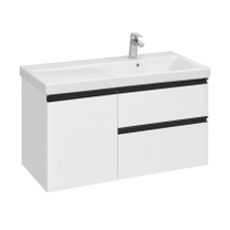 Тумба с раковиной Roca Domi 100 см, правая, белый глянец (A857478806 + 3270ME004)