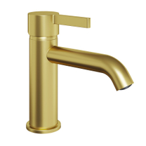 Смеситель для раковины Paini Brera, брашированное золото PVD (PJ), 74PJ205O