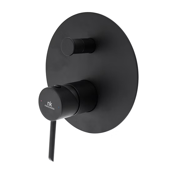 Noken Round смеситель для ванны/душа наружная часть,черный 100210625