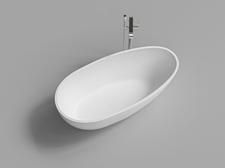 Ванна DA-B068 отдельностоящая (1600х760х525), Solid Surface,белая