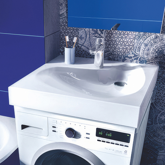 Умывальник на стиральную машинку Belux Vortex VR 60x60 SET (в комплекте с кронштейнами и сифоном)