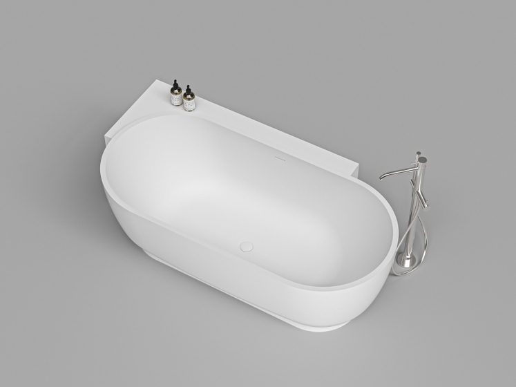 Ванна DA-B106 Left пристенная(1870х980х610), Solid Surface,белая