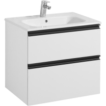 Тумба с раковиной Roca Domi 60 см, белый глянец (A857458806 + 732799E000)