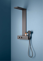 100333801 Душевая панель с термостатом Noken New Oxo, черная