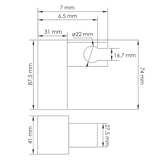 A224 Настенный держатель лейки, поворотный, черный матовый
