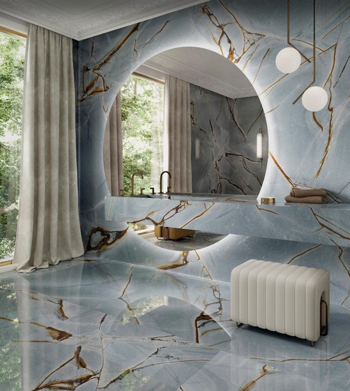 Blue Roma Polished керамогранит 6 мм XLight Urbatek 120х270