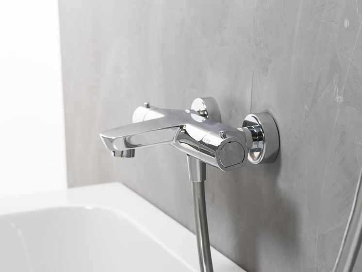 100298875 Noken Curve Смеситель для ванны/душа, термостат, хром