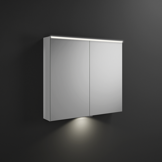 Зеркальный шкаф Burgbad Eqio SPGT090 900x800x170 мм, полки, розетка, подсветка