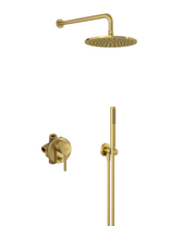 Душевой комплект Kludi Bozz, брашированное золото, 7 в 1, 38736N076