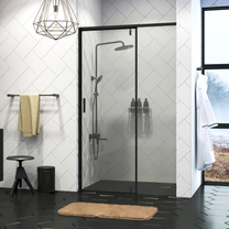 Душевой угол Wasserkraft Elbe 74P05, 1200x2000 мм, 6 мм, профиль черный