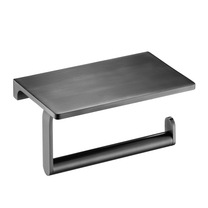 Держатель туалетной бумаги с полкой JTP Neo Brushed Black, WJ 9808840E BBL