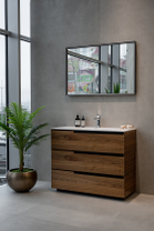 Тумба с раковиной Oasis Profilo 1062х822x455 мм Walnut