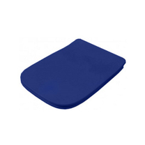Крышка с сиденьем ARTCERAM, A16, Slim  для унитаза, soft-close, цвет blu zaffiro/хром, ASA001 16 71