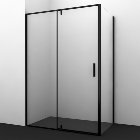 Душевой угол Wasserkraft Elbe 74P06, 1200х800х2000 мм, 6 мм, профиль черный
