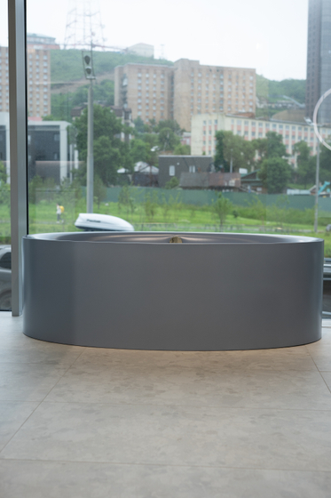 Ванна Bette Eve Oval Silhouette 180x100, сталь, 6043-418 Plus, Blue Satin, слив-перелив В609-901