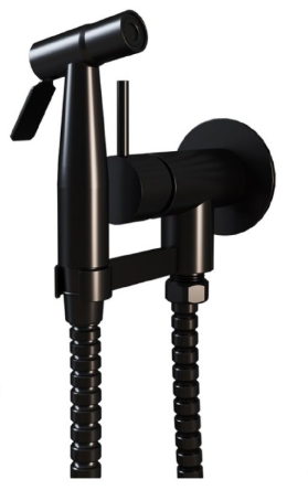 Гигиенический душ Paini Isola встраиваемый, черный брашированный PVD, ISPZ442