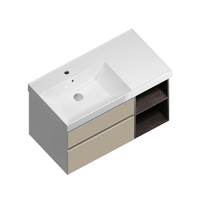 Тумба Cubo 90  CU.90Rh/LIM,правая с раковиной CU.wb.90Rh  Cubo90,лимо матовый