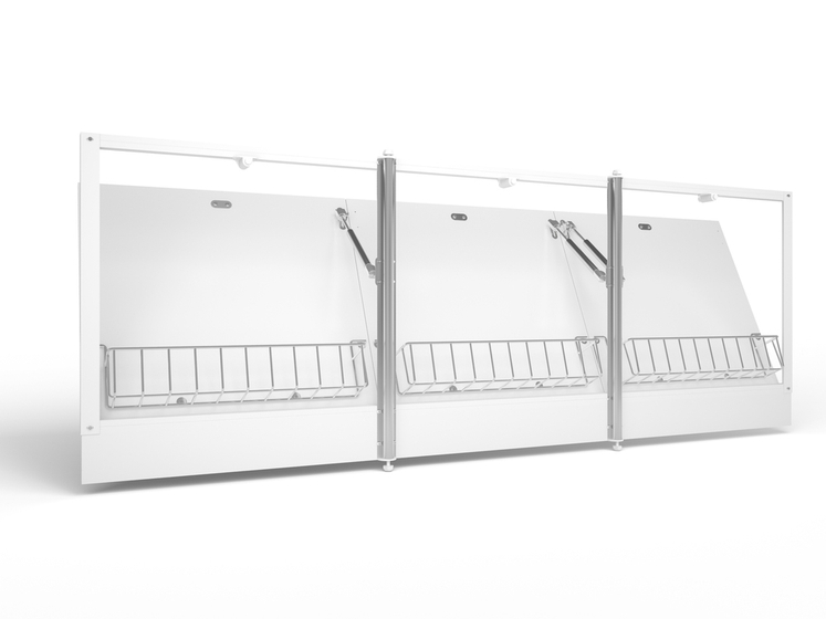 Экран с откидными дверцами 1590*540-580 (Белый) ЭОS_012648