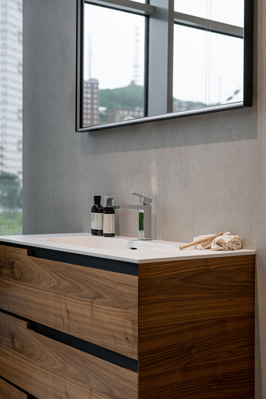 Тумба с раковиной Oasis Profilo 1062х822x455 мм Walnut