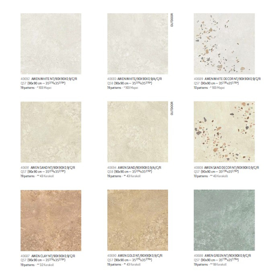 Awen White NT керамогранит Harmony 90x90