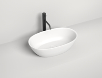 Раковина Salini CALLISTA 106, 560х335х150, Solix белая матовая 1101206SM без донного клапана