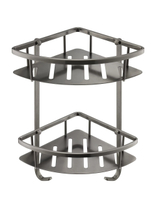 Угловая полка для душа двойная JTP Rod Brushed Black, WJ 2008980 BBL