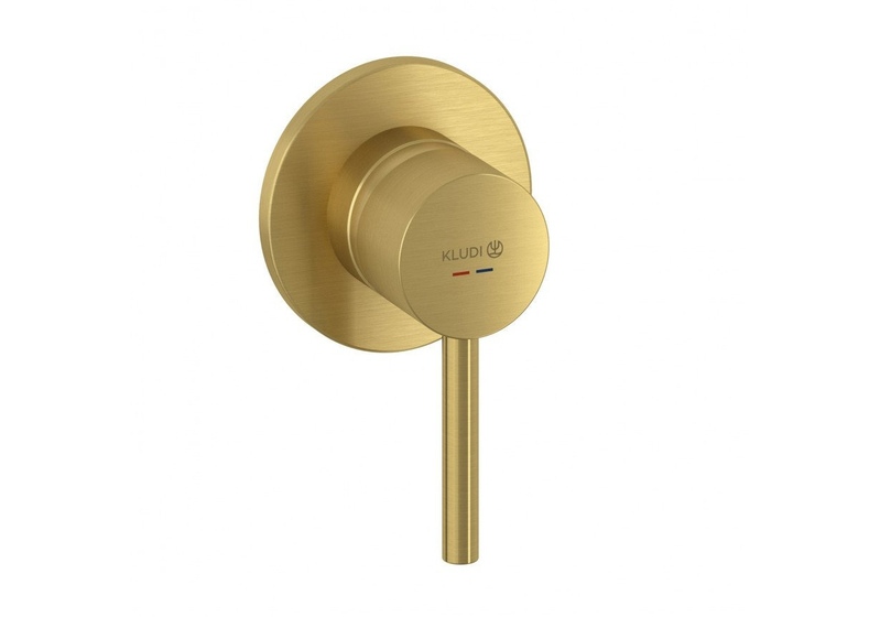 Встраиваемый смеситель для душа Kludi Bozz, брашированное золото, 38925N076