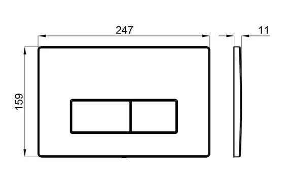 100189502 Клавиша Noken Retto полированная сталь