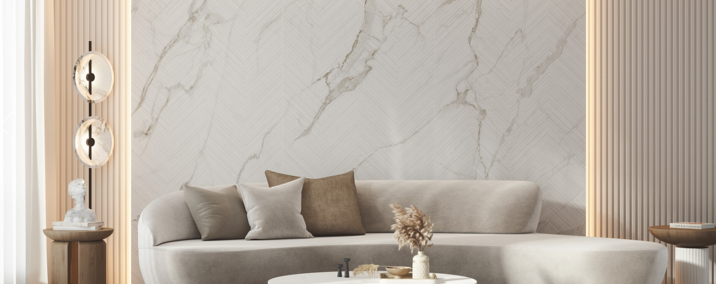 Lumiere White SP Decor керамогранит Museum 100х275