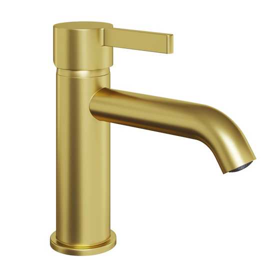 Смеситель для раковины Paini Brera, брашированное золото PVD (PJ), 74PJ205O