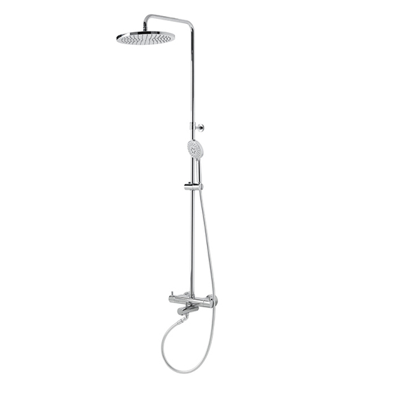 100272114 Душевая стойка с термостатом Noken Tec Round Mix, хром