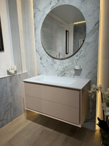 Комплект Manhattan 100х49,6х50 (тумба 2 ящика M23 Bisquit Biege matt+ раковина) MH410.100.M23+TS110