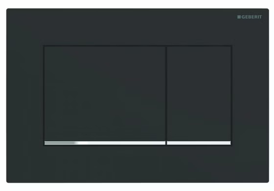 Клавиша Geberit Sigma 30 115.883.14.1 черная, полоска  хром глянцевый