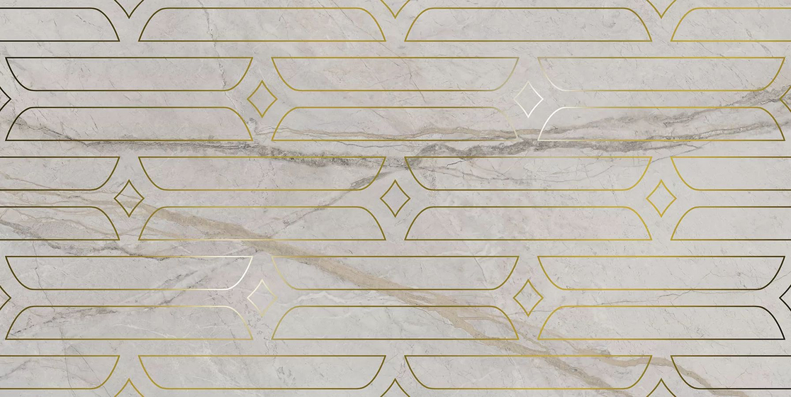 KMD3STA029BR Ифран декор серый светлый глянцевый обрезной Kerama Marazzi 60x119.5