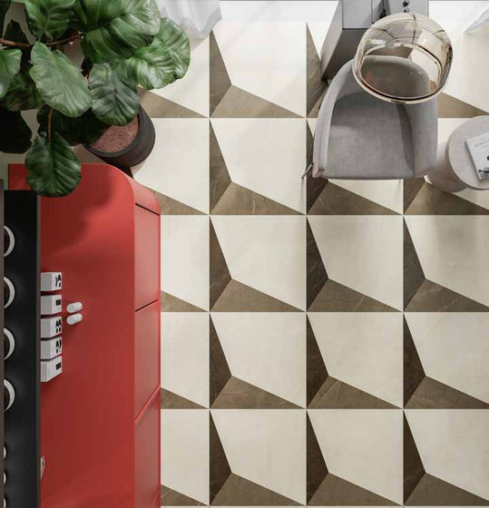 Фьямма Уайт Вставка Фрейм керамогранит Coliseumgres 60x60