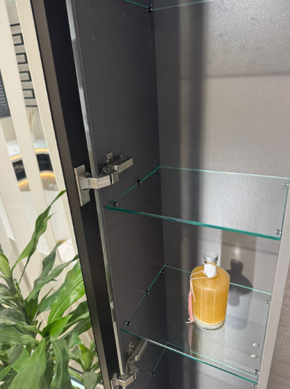 Пенал Burgbad Yumo 1760*350*320 левый HSKC 035 L, антрацит