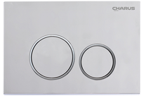Смывная клавиша Charus Spazio, двойной смыв, хром матовый, пластик, FP.330.46.01