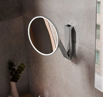 17612 019004 Косметическое зеркало Keuco iLook_move с подсветкой, круглое, хром