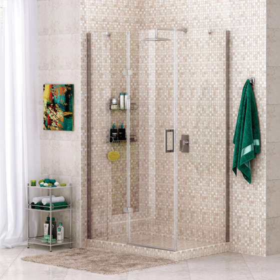 Душевой угол Wasserkraft Aller 10H10L, 1200x1000x2000 мм, 8 мм, WasserSchutz, левый, серебристый профиль