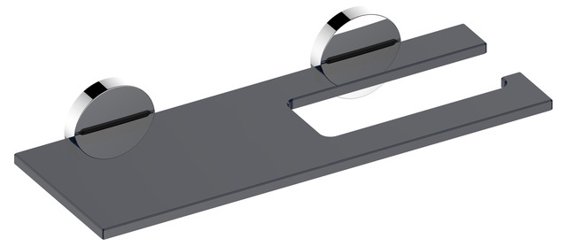 19073 018000 Keuco Edition 90 Держатель туалетной бумаги, хром/дымчатое стекло