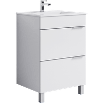 Тумба Бриг напольная 60 см, с раковиной, белая Br.01.06/2/W