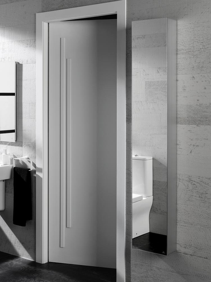 Шкаф подвесной с двойным зеркалом Noken Smart, 5 стеклянных полок, (30x170x14,5 см) 100165528