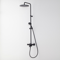 100272171 Душевая стойка без термостата Noken Tec Round, излив, черный