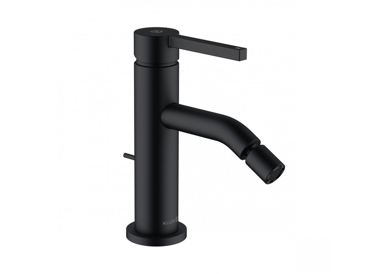 Смеситель для биде Kludi Nova Fonte Pura, с донным клапаном, черный матовый, 202163915