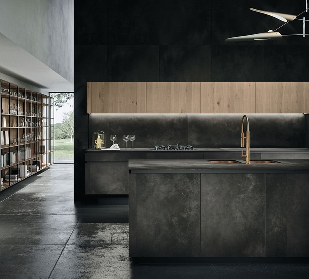 Ossido Nero Lux 3.5 mm керамогранит LaminamRus 100х300