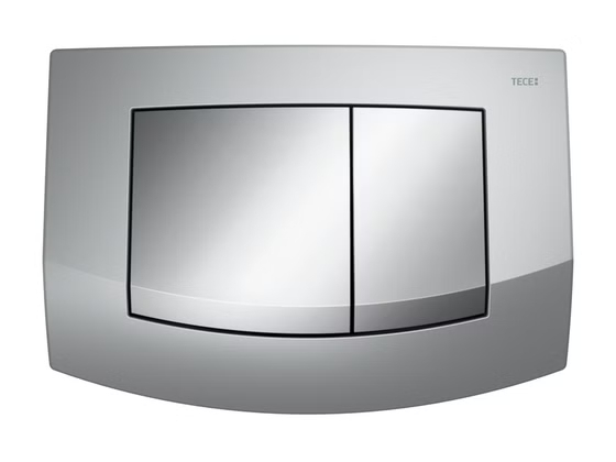 9240253 TECE Ambia Панель смыва для унитаза, пластик, цвет панели хром матовый, цвет клавиш хром глянцевый