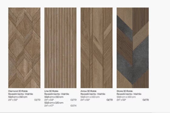 Diamond 3D Roble плитка Porcelanosa 59.6x150