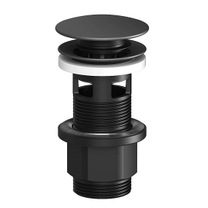 Донный клапан AM PM керамический, с переливом, нажимной чёрный F0700P22