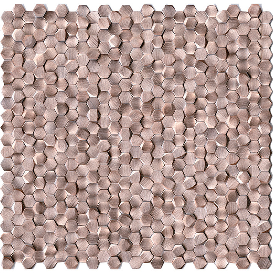 Gravity Aluminium 3D Hexagon Rose Gold мозаика 31x31x03 cm L'Antic Colonial (22 шт/кор)