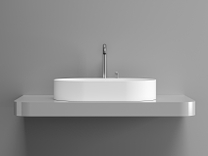 Раковина DA-1057 на столешницу (580х380х110) Solid Surface, белая